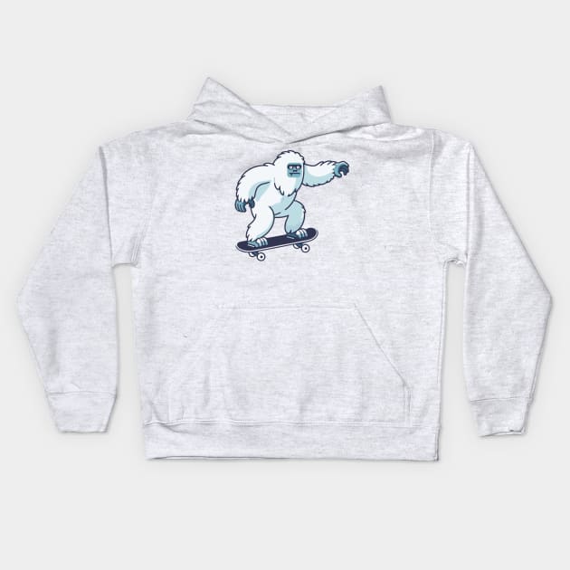 Yeti skater Kids Hoodie by Green Dreads